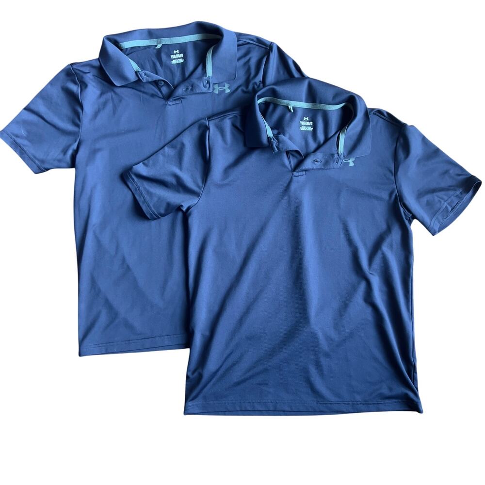 Under‎ Armour YL Polo Shirt Navy School Uniform Golf Academia Preppy